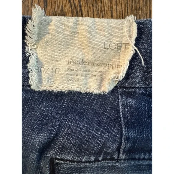 Ann Taylor LOFT Women's Size 10 (34x22) Modern Crop Capri Denim Blue Jeans - Picture 12 of 12